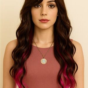 Stylish Pink Ombre Wig